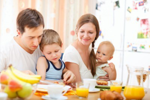 Family at Breakfast